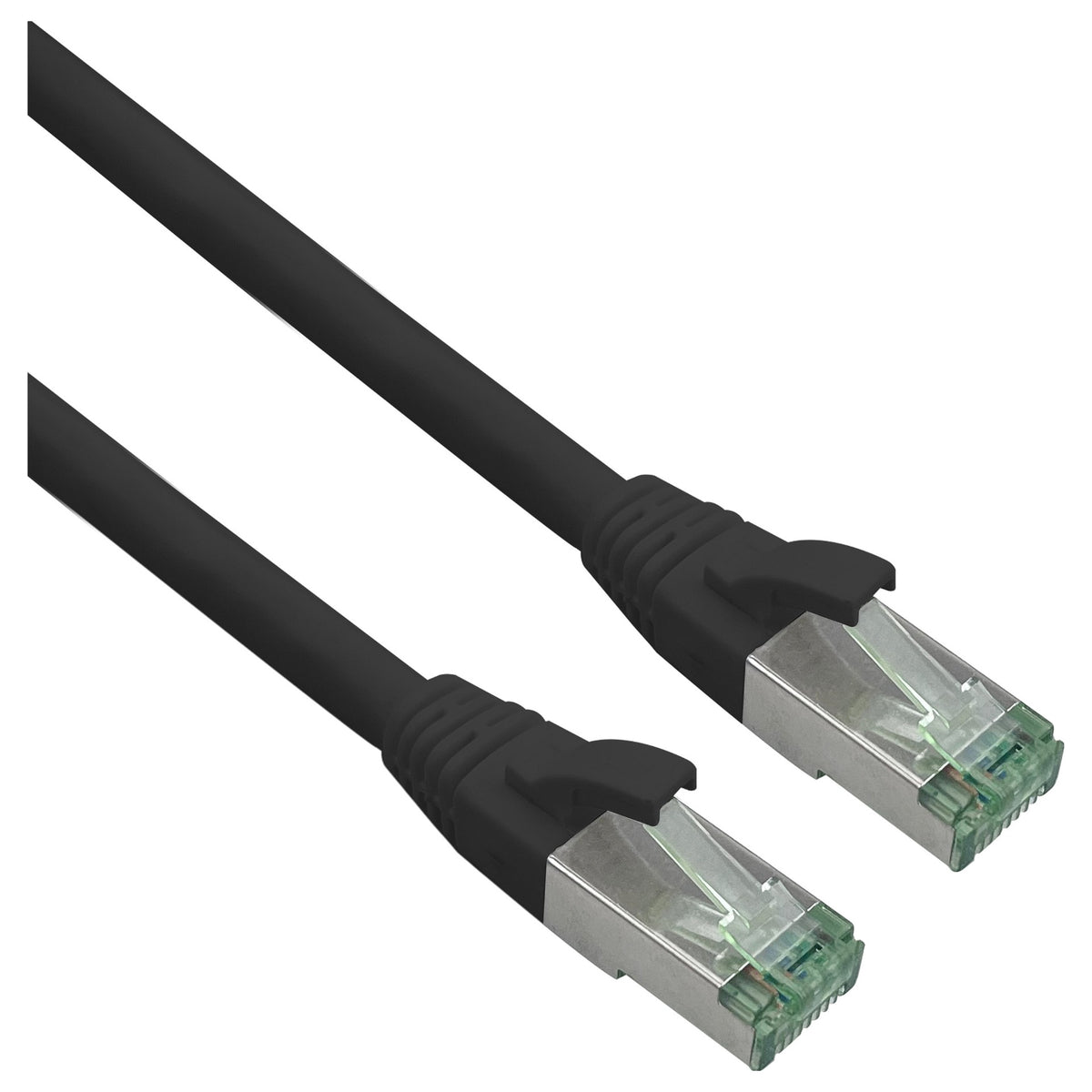 helos Patchkabel Cat.6a Superflex Cat.7 Rohkabel GHMT AWG 26/7 schwarz 2,0m