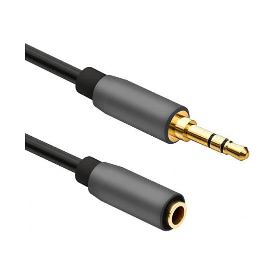 helos Verlngerungskabel, Klinke 3,5mm St./Buchse 3 Pin, PREMIUM, 1,0m, schwarz