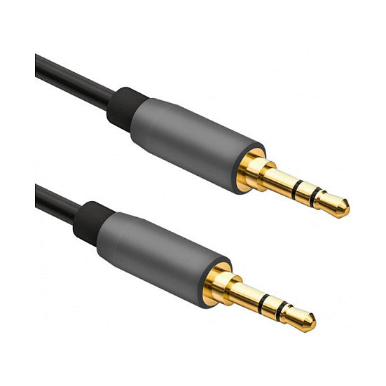 helos Anschlusskabel, Klinke 3,5mm Stecker/Stecker 3 Pin, PREMIUM, 0,5m, schwarz