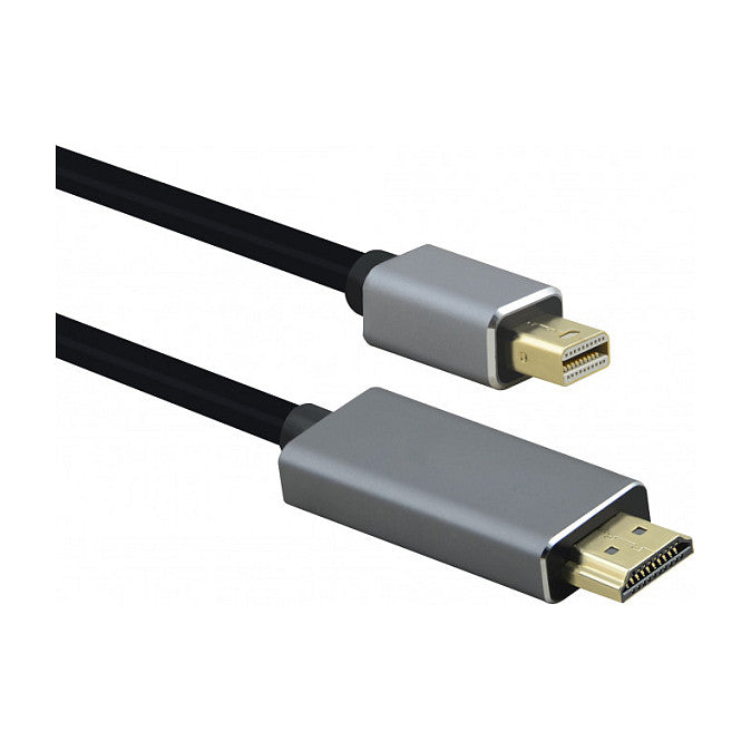 helos Anschlusskabel, mini DisplayPort St./HDMI St., PREMIUM 4K, 2,0m, schwarz