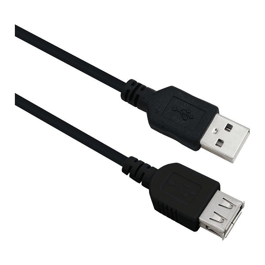 helos Verlngerungskabel, USB 2.0 A Stecker/A Buchse, 3,0m, schwarz