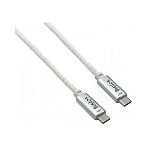 helos Anschlusskabel, USB 4, 40 Gbps 240W,Type-C PREMIUM Stecker, 1,0m, wei