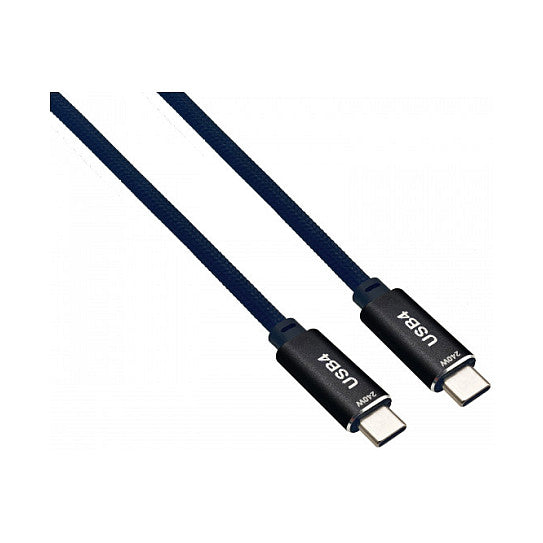 helos Anschlusskabel, USB 4, 40 Gbps 240W,Type-C PREMIUM Stecker, 1,0m, schwarz