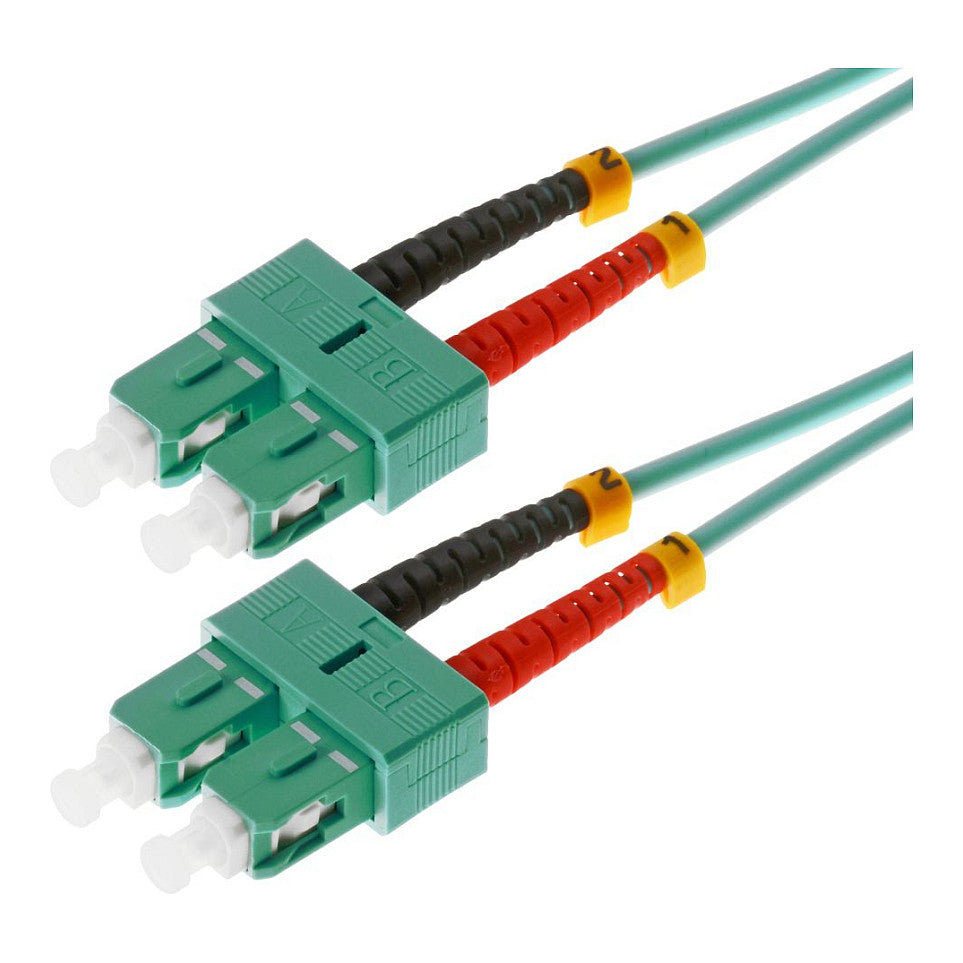helos LWL OM3 Patchkabel Duplex LSZH 3,0mm SC/SC aqua 7,5m
