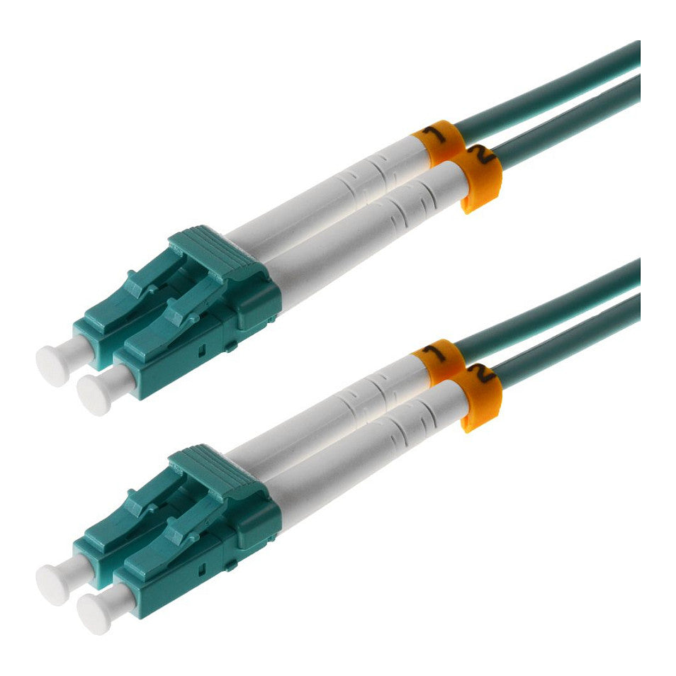 helos LWL OM3 Patchkabel Duplex LSZH 3,0mm LC/LC aqua 2,0m