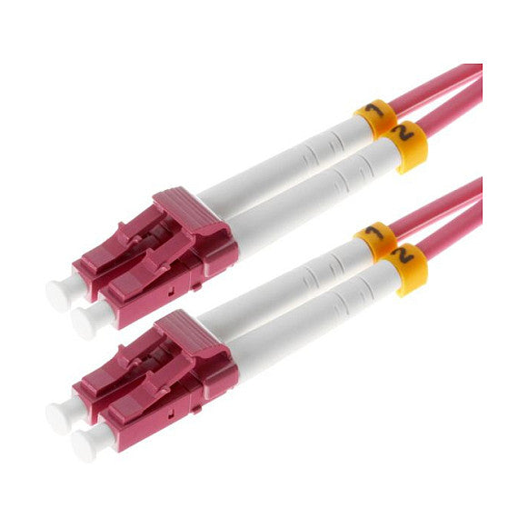 helos LWL OM4 Patchkabel Duplex LSZH 3,0mm LC/LC erikaviolett 20,0m