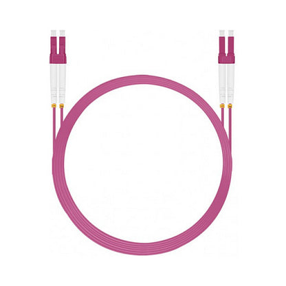 helos LWL OM4 Patchkabel Duplex LSZH 3,0mm LC/LC erikaviolett 15,0m