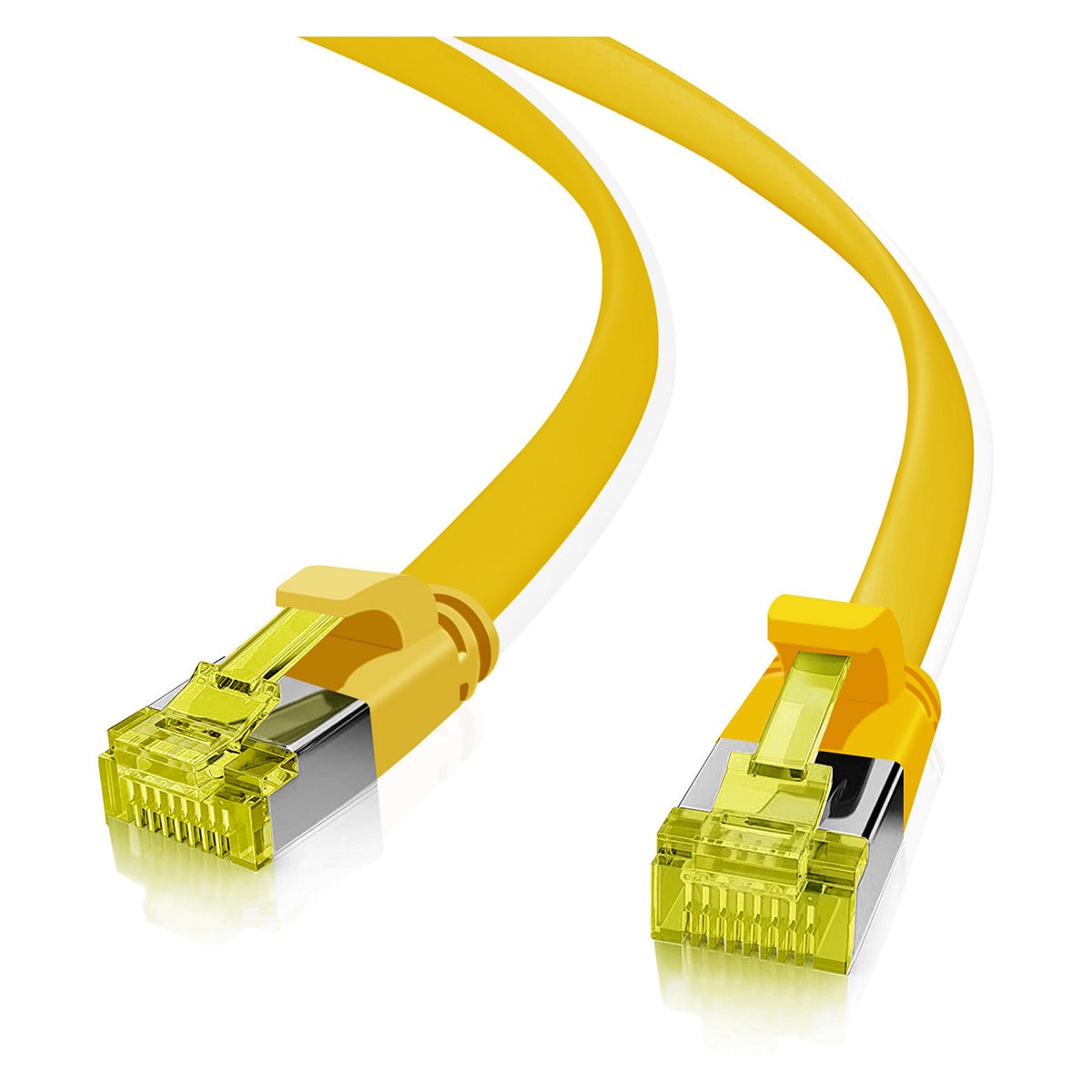 helos Patchkabel Cat.6a Ultraflach U/FTP AWG 32 gelb 7,5m