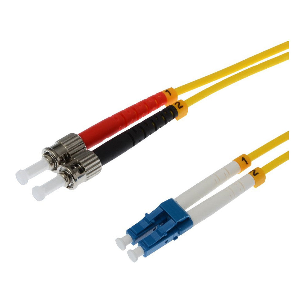 helos LWL OS2 Patchkabel Duplex LSZH 3,0mm LC/ST gelb 2,0m