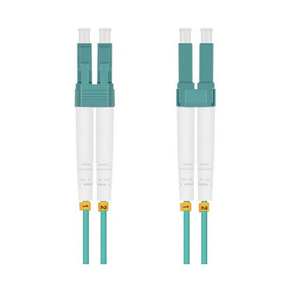 helos LWL OM3 Patchkabel Duplex LSZH 3,0mm LC/LC aqua 0,5m