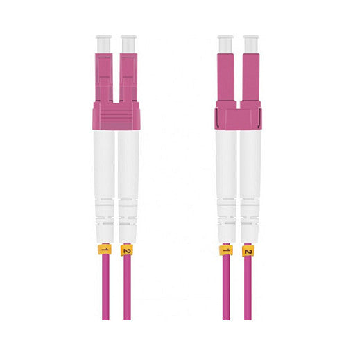 helos LWL OM4 Patchkabel Duplex LSZH 3,0mm LC/LC erikaviolett 0,5m