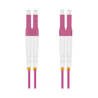 helos LWL OM4 Patchkabel Duplex LSZH 3,0mm LC/LC erikaviolett 0,5m