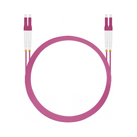 helos LWL OM4 Patchkabel Duplex LSZH 3,0mm LC/LC erikaviolett 0,5m