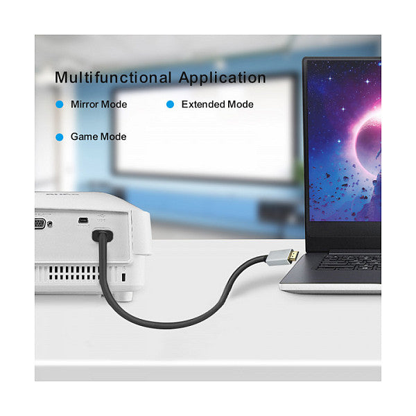 helos Anschlusskabel, DisplayPort Stecker/HDMI Stecker, PREMIUM, 2,0m, schwarz