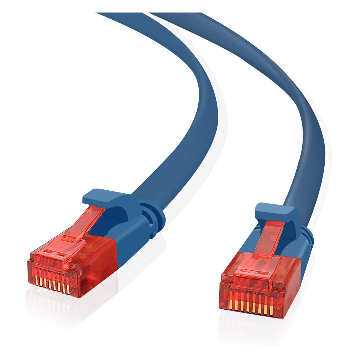 helos Patchkabel Cat.6 Ultraflach U/UTP AWG 32 blau 0,5m