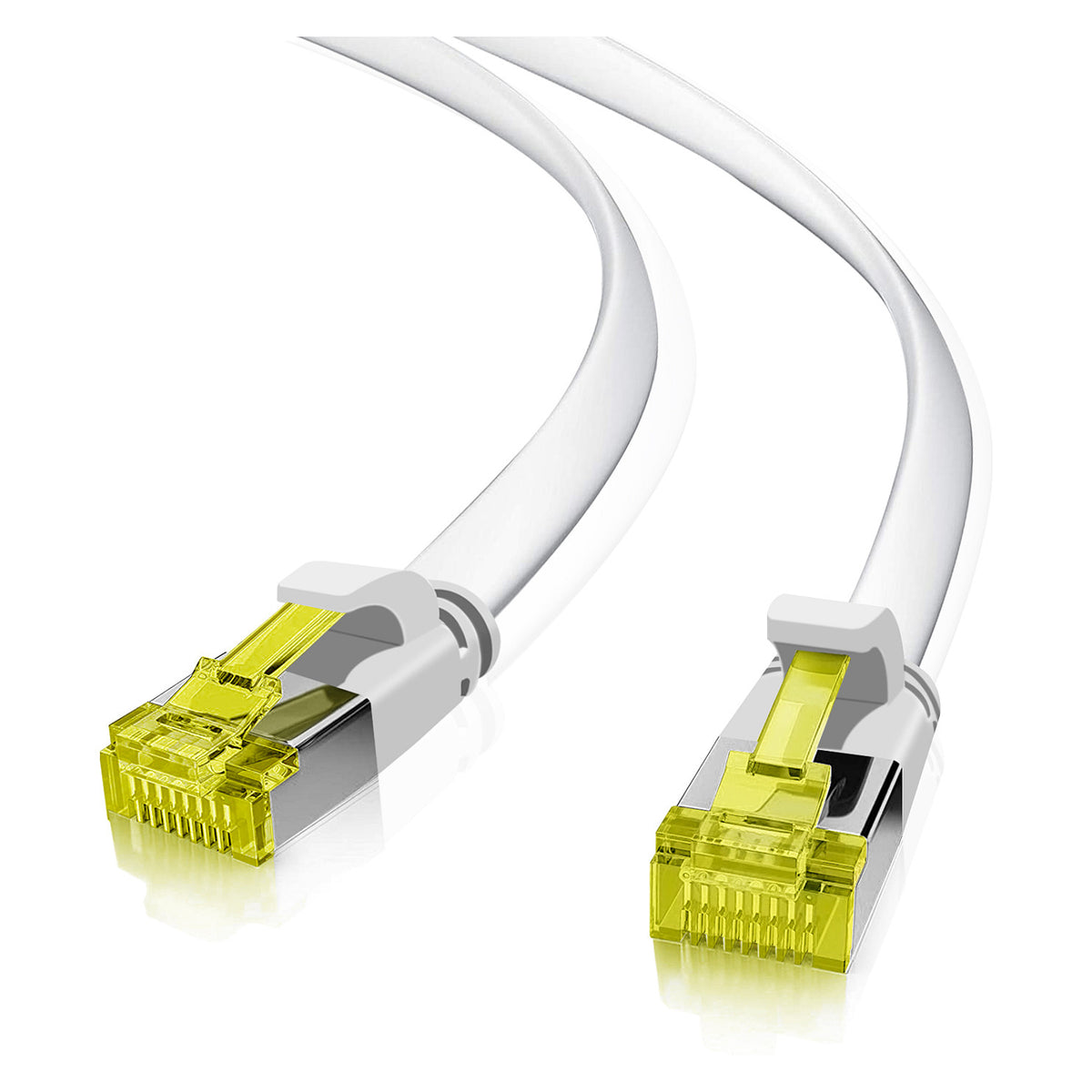 helos Patchkabel Cat.6a Ultraflach U/FTP AWG 32 weiss 15,0m