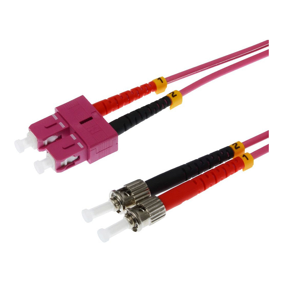 helos LWL OM4 Patchkabel Duplex LSZH 3,0mm SC/ST erikaviolett 3,0m