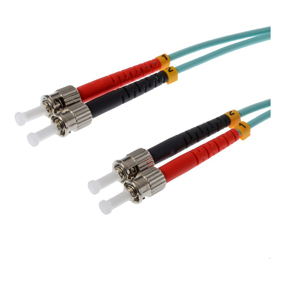 helos LWL OM3 Patchkabel Duplex LSZH 3,0mm ST/ST aqua 3,0m
