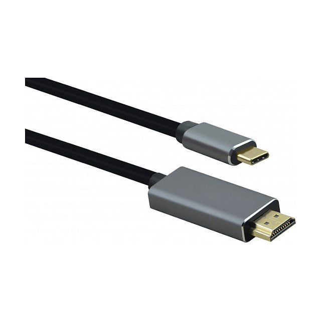 helos Anschlusskabel, USB 3.1 Type-C/HDMI St., PREMIUM, 1,8m, schwarz