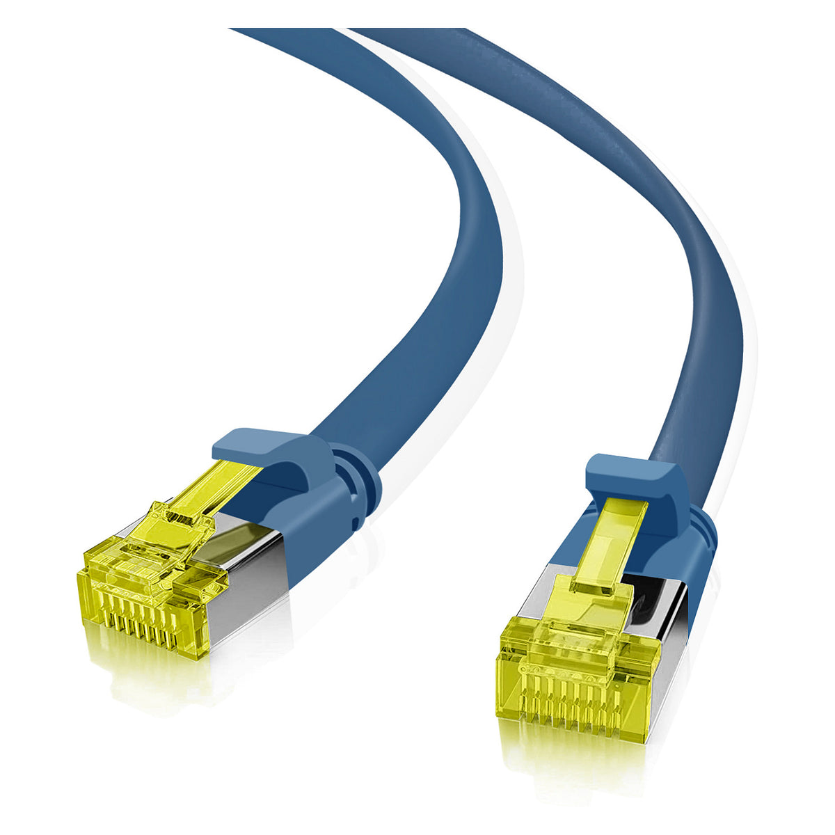 helos Patchkabel Cat.6a Ultraflach U/FTP AWG 32 blau 15,0m