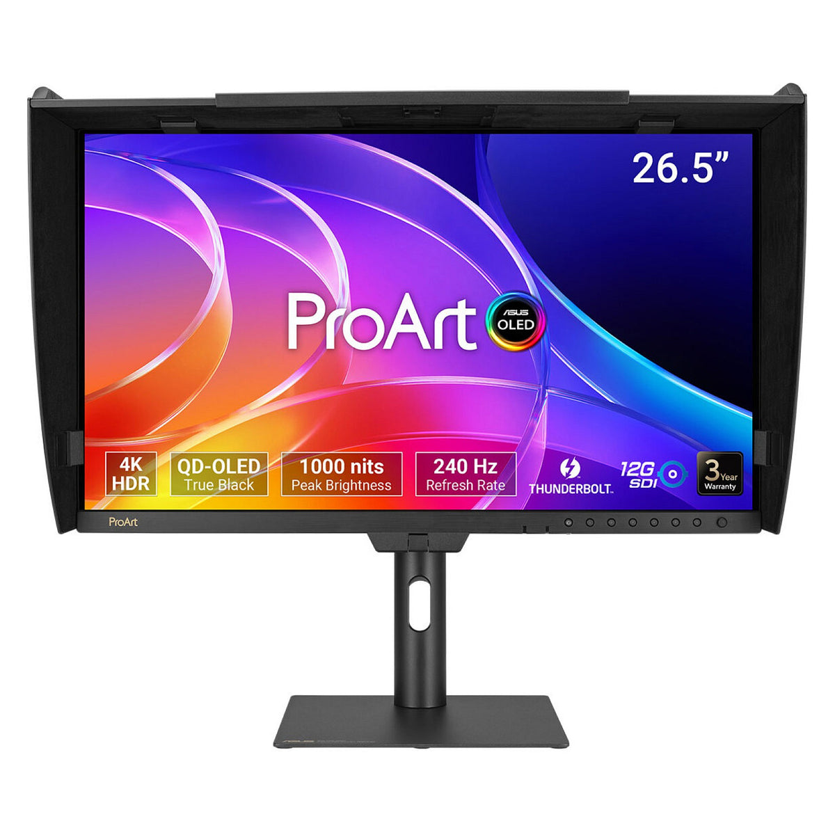 67,3 cm (26.5") 3840 x 2160 Pixel ASUS 90LM04N0-B01371 16:9 4K Ultra HD OLED 0,1 ms 240 Hz HDR DisplayPort HDMI USB-Hub Pivot Height VESA Speaker