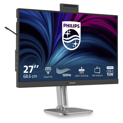 68,6 cm (27") 2560 x 1440 Pixel Philips 27B2U4601H/00 16:9 Quad HD IPS 4 ms 120 Hz DisplayPort HDMI USB-Hub Pivot Height VESA Speaker