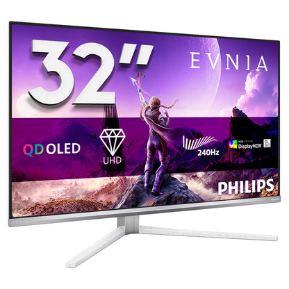 80 cm (31.5") 3840 x 2160 Pixel Philips 32M2N8900P/00 16:9 4K Ultra HD OLED 0,03 ms 240 Hz HDR DisplayPort HDMI USB-Hub Pivot Height VESA Speaker