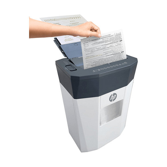 HP OneShred Auto 80CC Aktenvernichter mit Partikelschnitt bis 80 Blatt weiß