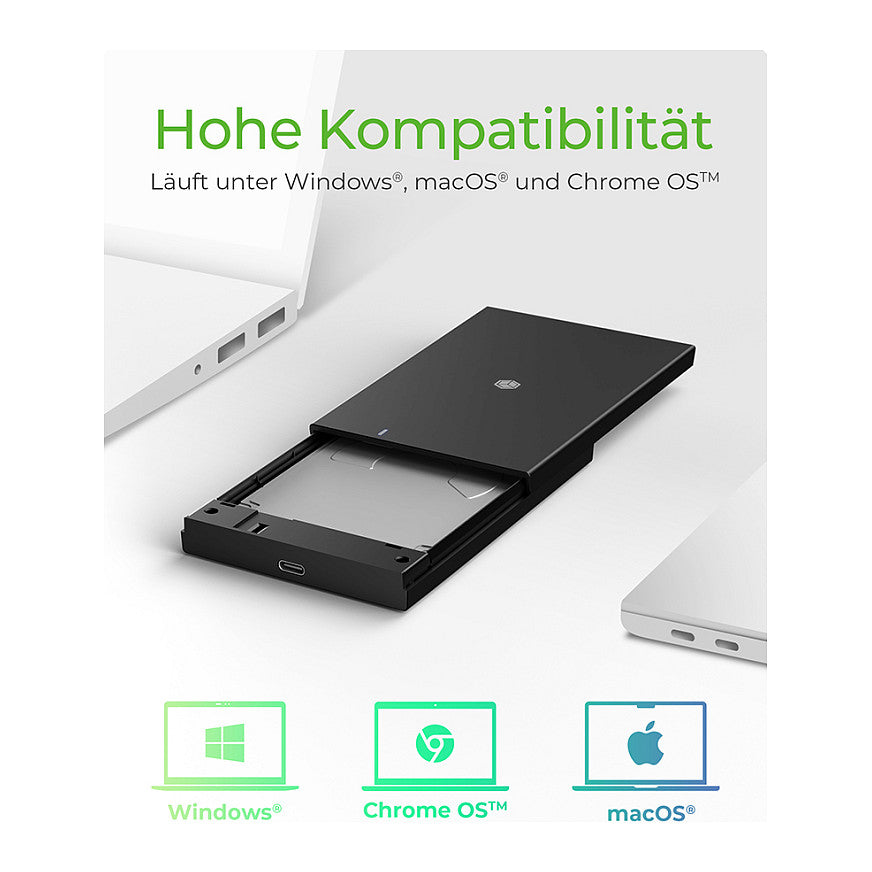 Festplattengehäuse 2.5" SATA Gehäuse USB3.2 ICY BOX Black