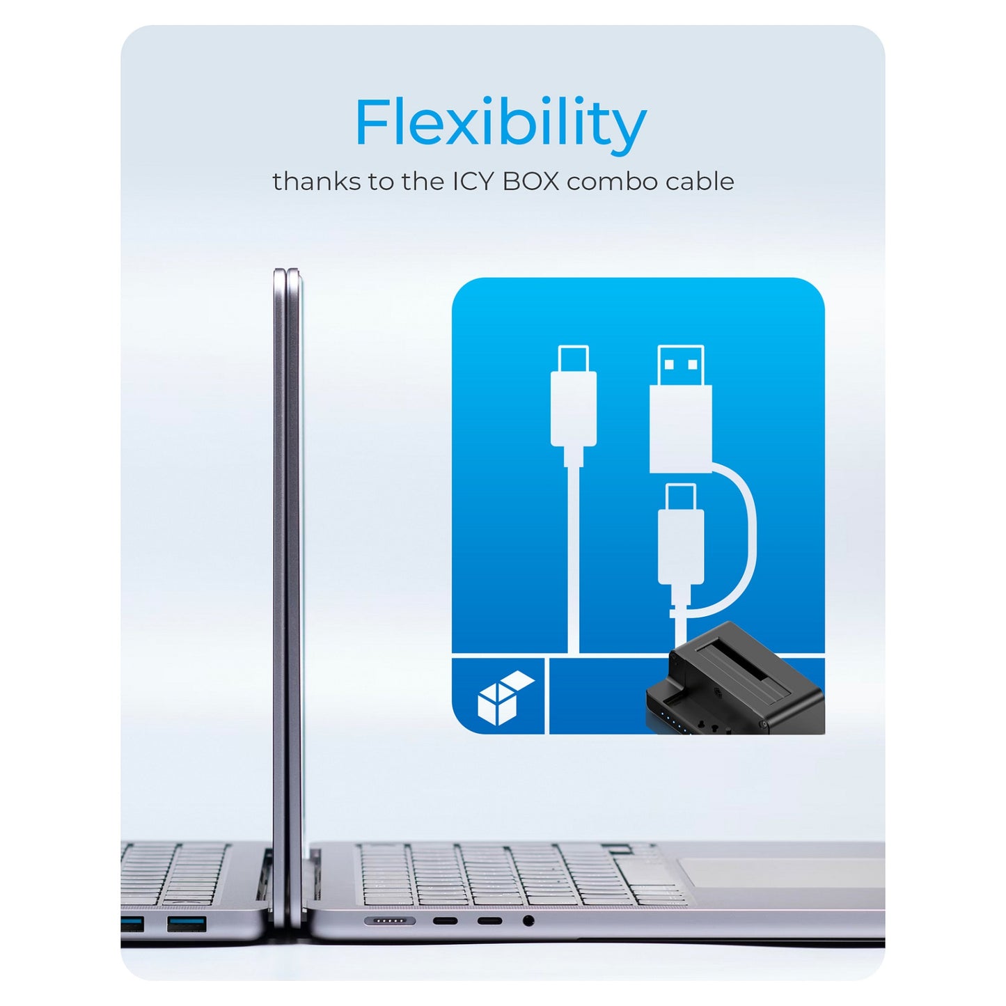 ICY BOX IB-2914MSCL-C31 Klon- und DockingStation für M.2 NVMe SSD und 3.5"/2.5" SATA HDD/SSD