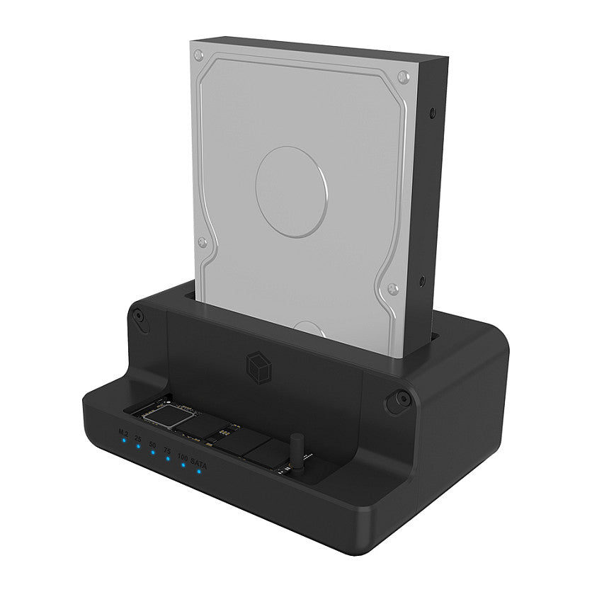 ICY BOX IB-2914MSCL-C31 Klon- und DockingStation für M.2 NVMe SSD und 3.5"/2.5" SATA HDD/SSD