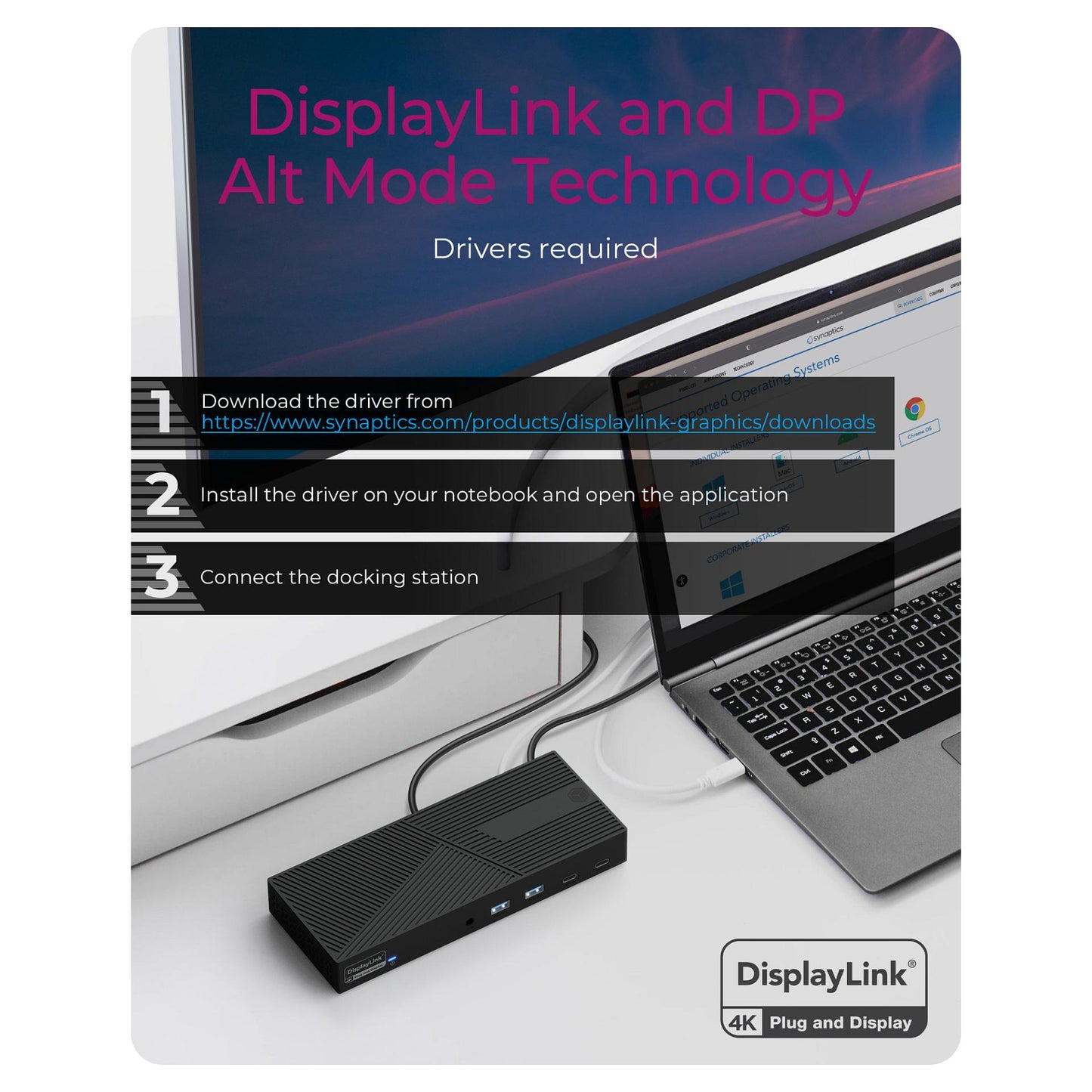 D Dockingtation 4xUSB-A/2xUSB-C/2xHDMI/DisplayPort ICY BOX Black