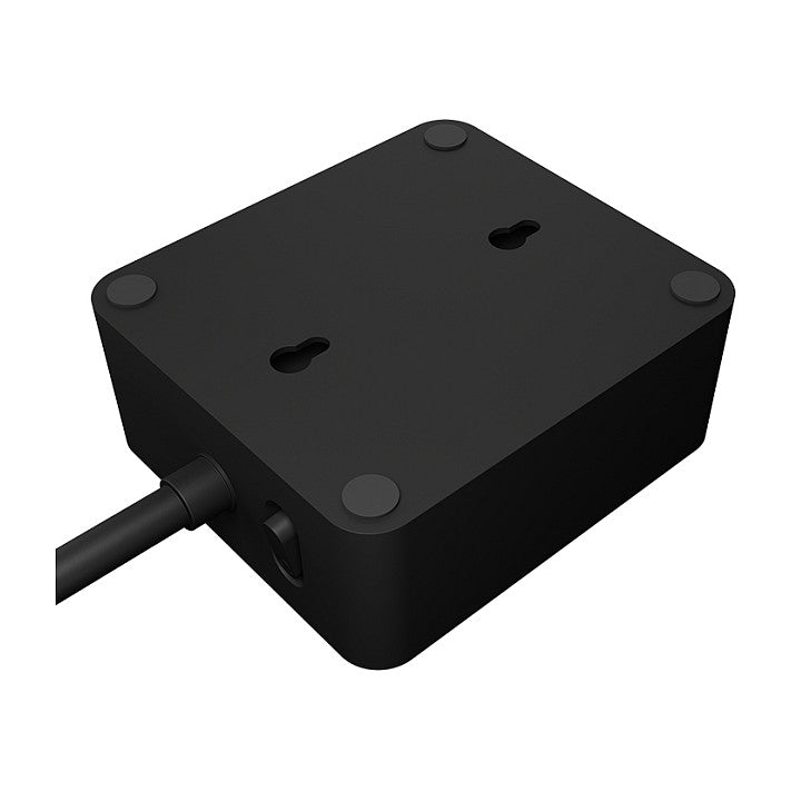 Steckdosenleiste Doppelsteckdose + 2x USB-Port ICY BOX Black