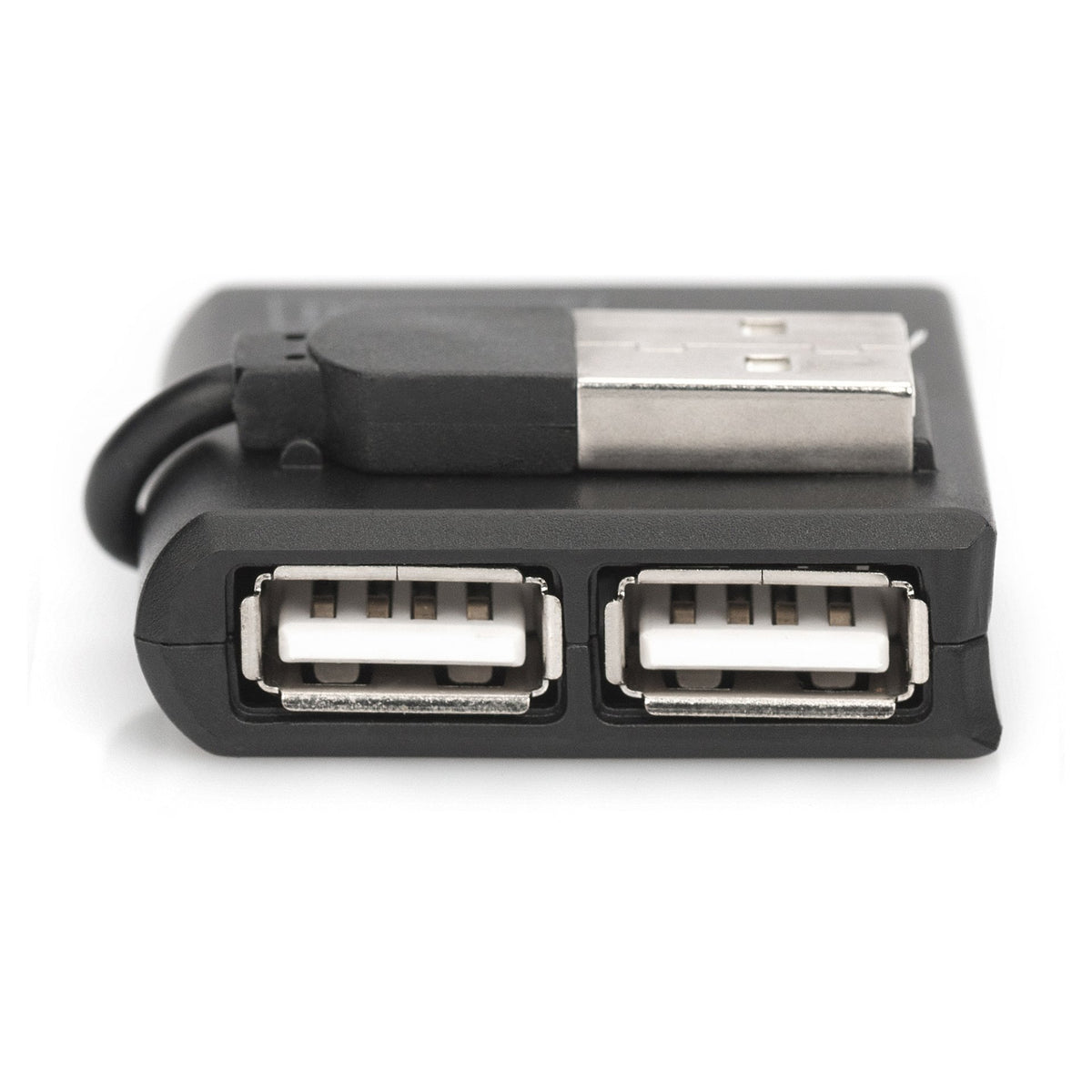 DIGITUS USB-Hub 4-Port 2.0->4xA2.0 integr. Kabel schwarz