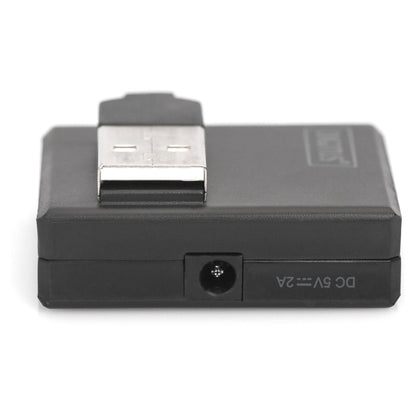 DIGITUS USB-Hub 4-Port 2.0->4xA2.0 integr. Kabel schwarz