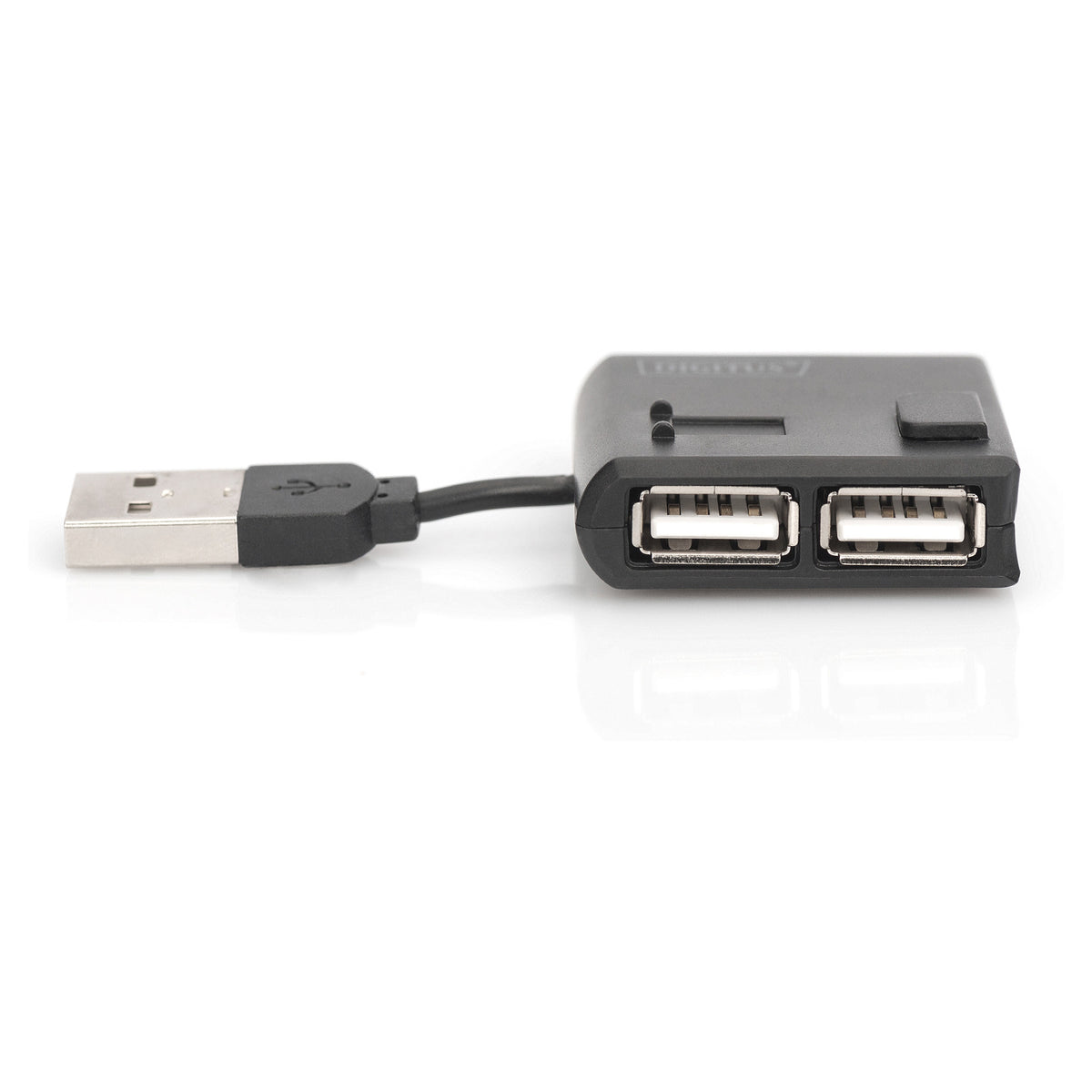 DIGITUS USB-Hub 4-Port 2.0->4xA2.0 integr. Kabel schwarz