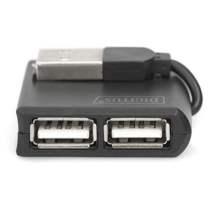 DIGITUS USB-Hub 4-Port 2.0->4xA2.0 integr. Kabel schwarz