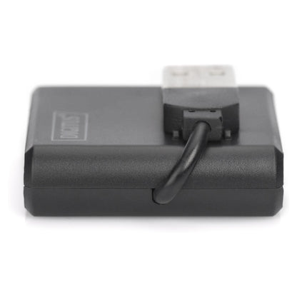 DIGITUS USB-Hub 4-Port 2.0->4xA2.0 integr. Kabel schwarz