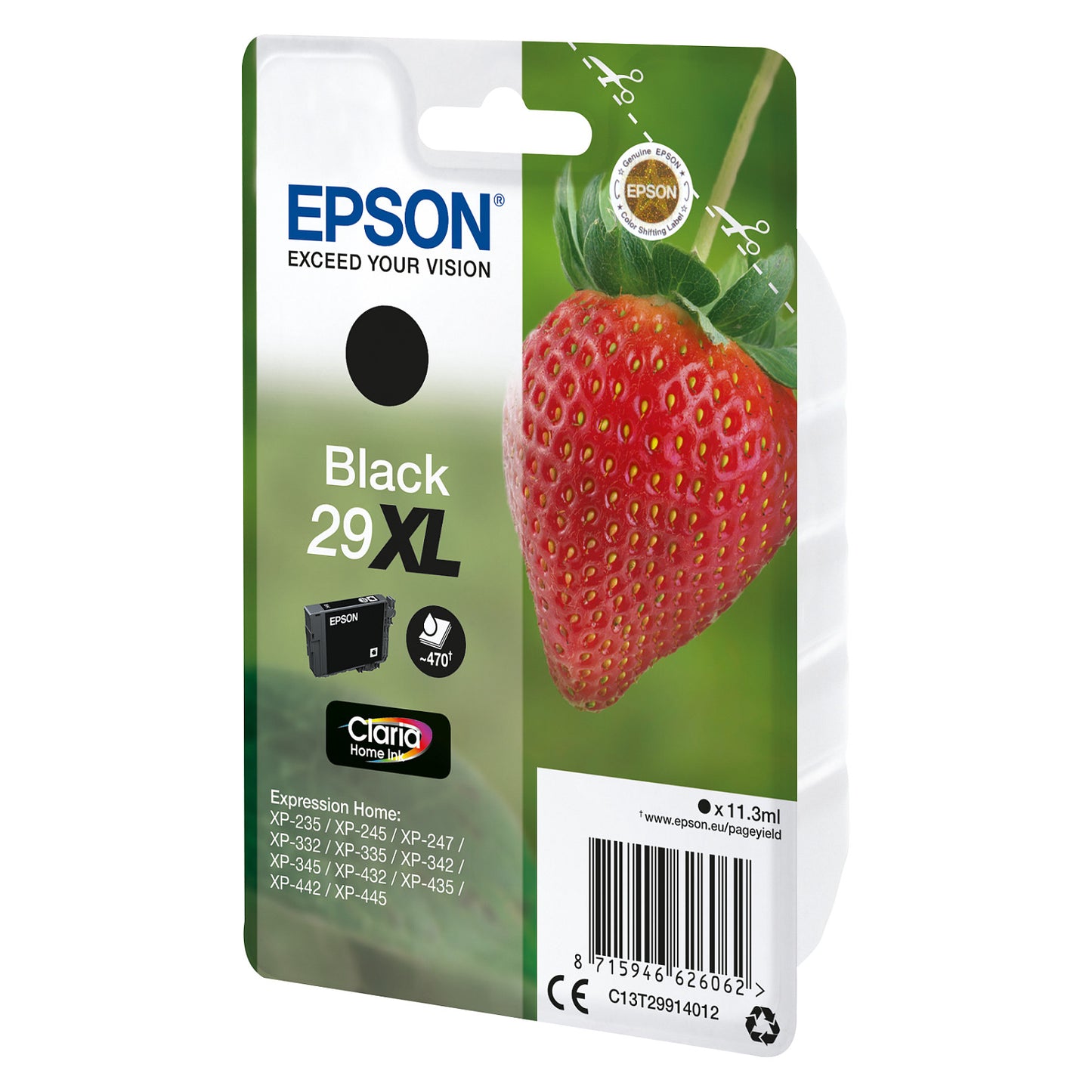 Epson Tinte 29XL C13T29914012 Schwarz bis zu 470 Seiten