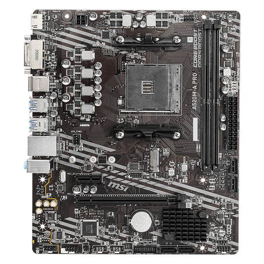 AM4 MSI A520M-A PRO mATX (M.2 Port, PCIe 3.0 x 4, NVMe PCI:1 PCIe:1 RAM:4)