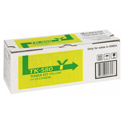 Kyocera Toner TK-580Y Gelb bis zu 2.800 Seiten gem. ISO/IEC 19798