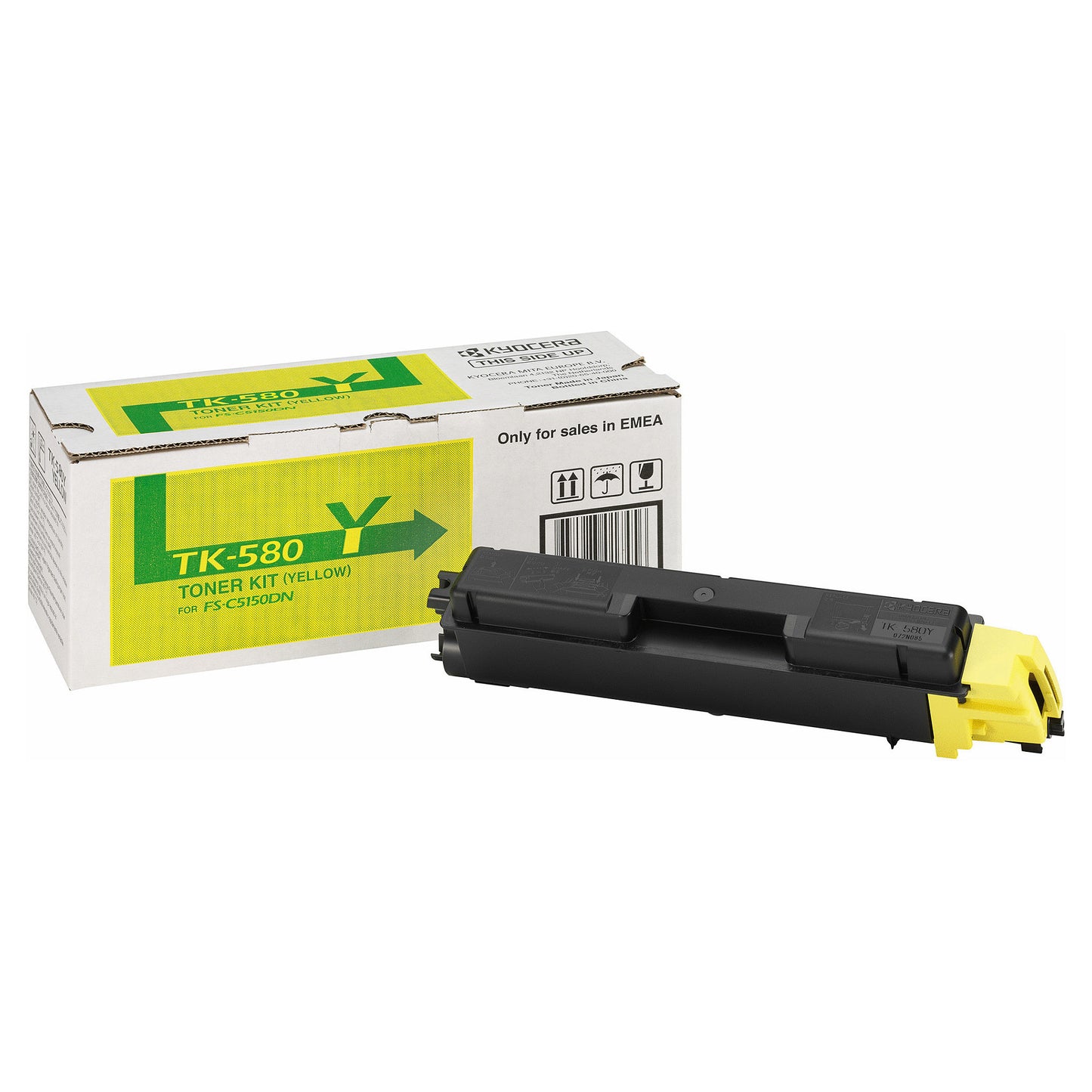 Kyocera Toner TK-580Y Gelb bis zu 2.800 Seiten gem. ISO/IEC 19798