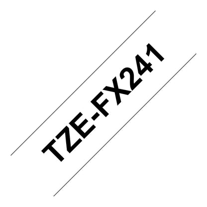 Brother TZe FX241 Beschriftungsband Schwarz auf Weiß