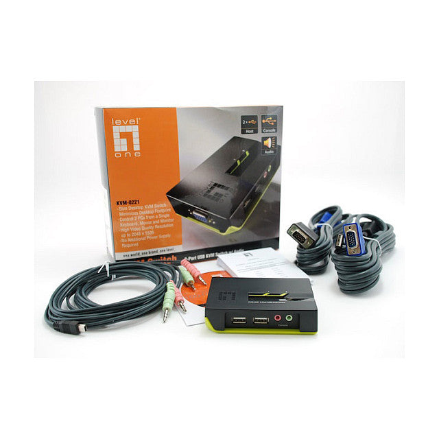 KVM Switch USB 2x Level One Audio