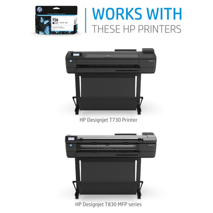 HP 728 130-ml Matte Black DesignJet Ink Cartridge