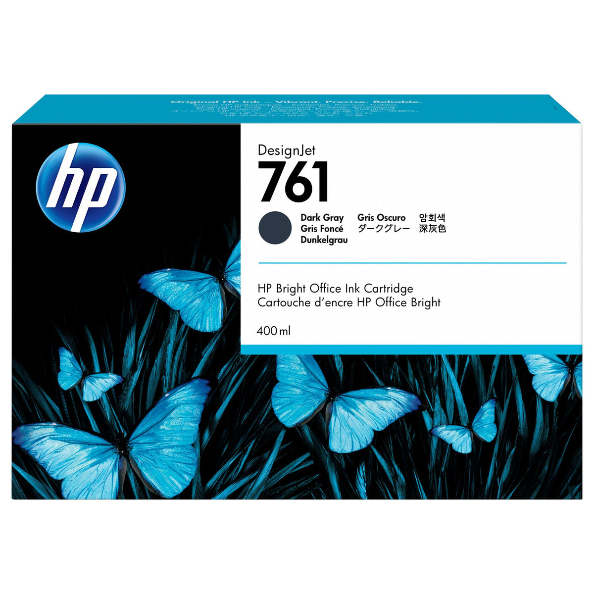 HP 761 Original Tinte dunkel grau Standardkapazitt 400ml 1er-Pack