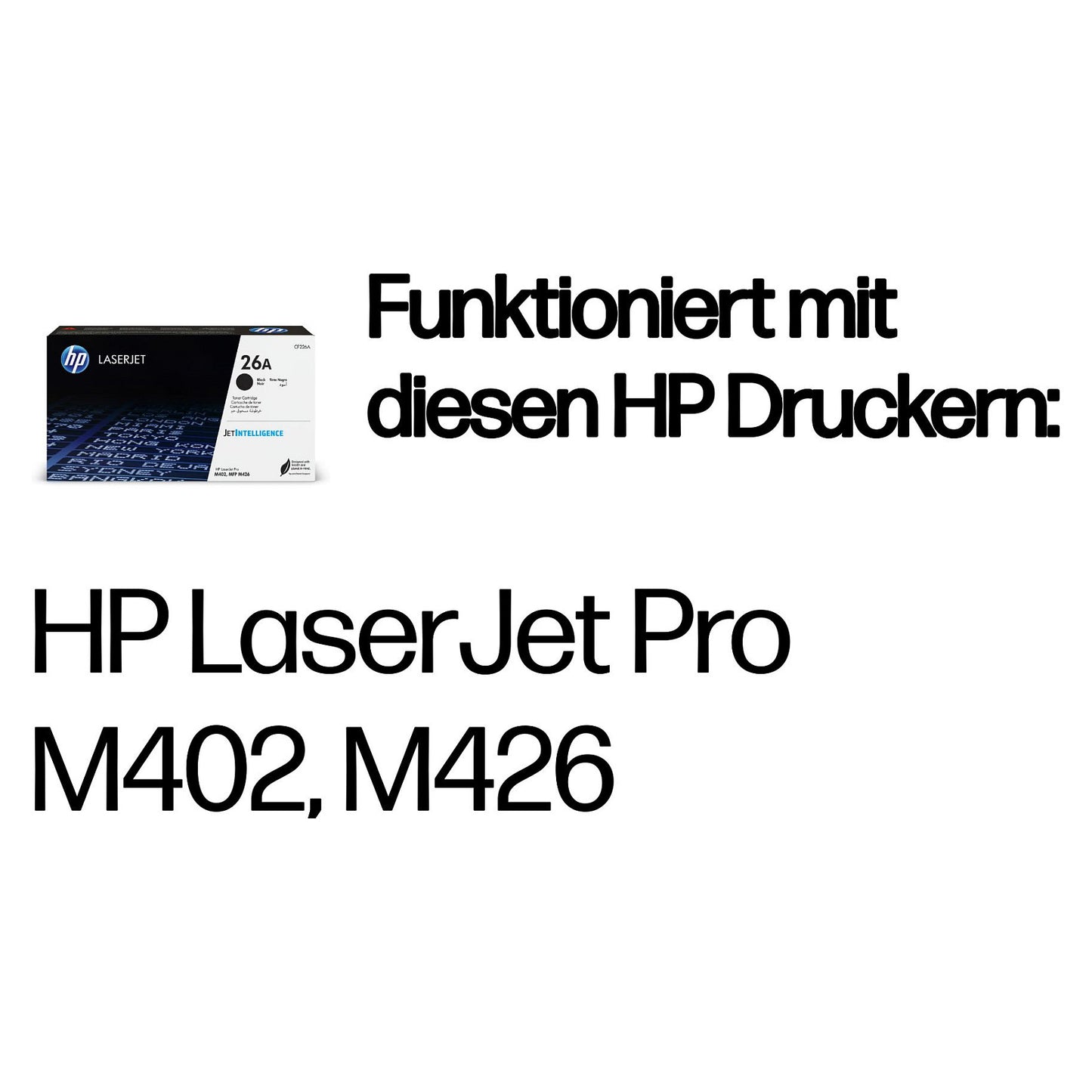 HP Toner 26A CF226A Schwarz bis zu 3.100 Seiten ISO/IEC 19752