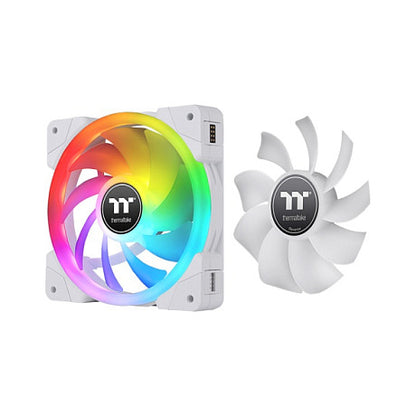 140mm Thermaltake SWAFAN EX14 RGB PC Cooling Fan White TT Premium Edition 3 Pack