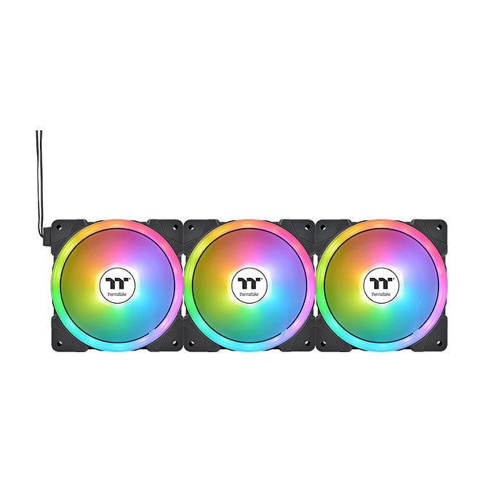 120mm Thermaltake SWAFAN EX12 ARGB PC Cooling Fan TT Premium Edition 3 Fan Pack