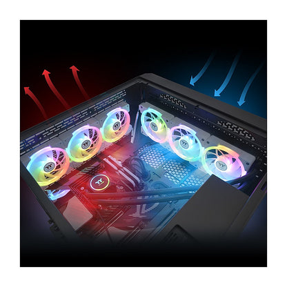 120mm Thermaltake SWAFAN EX12 ARGB PC Cooling Fan White TT Premium Edition 3 Fan Pack